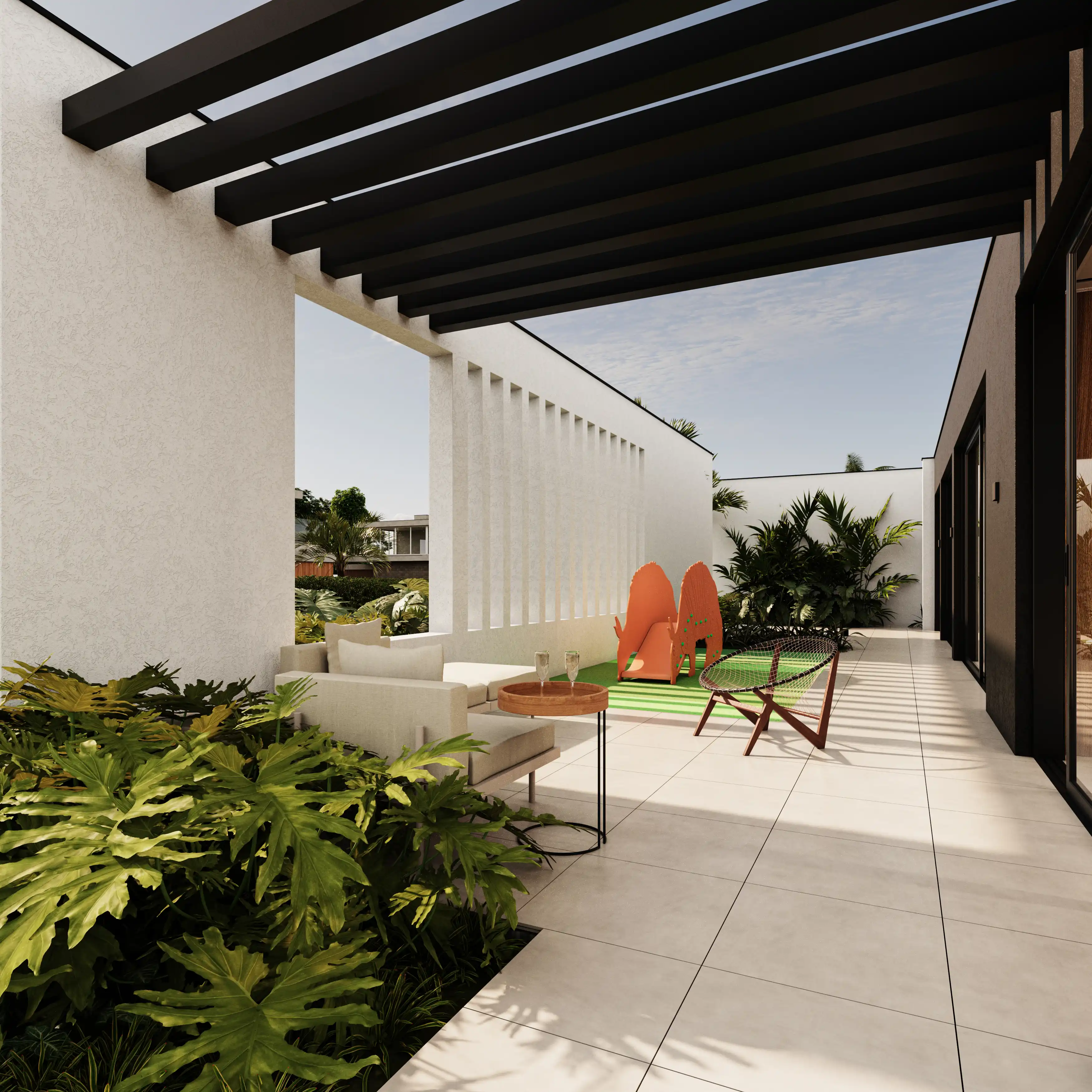 Lounge externo do condomínio