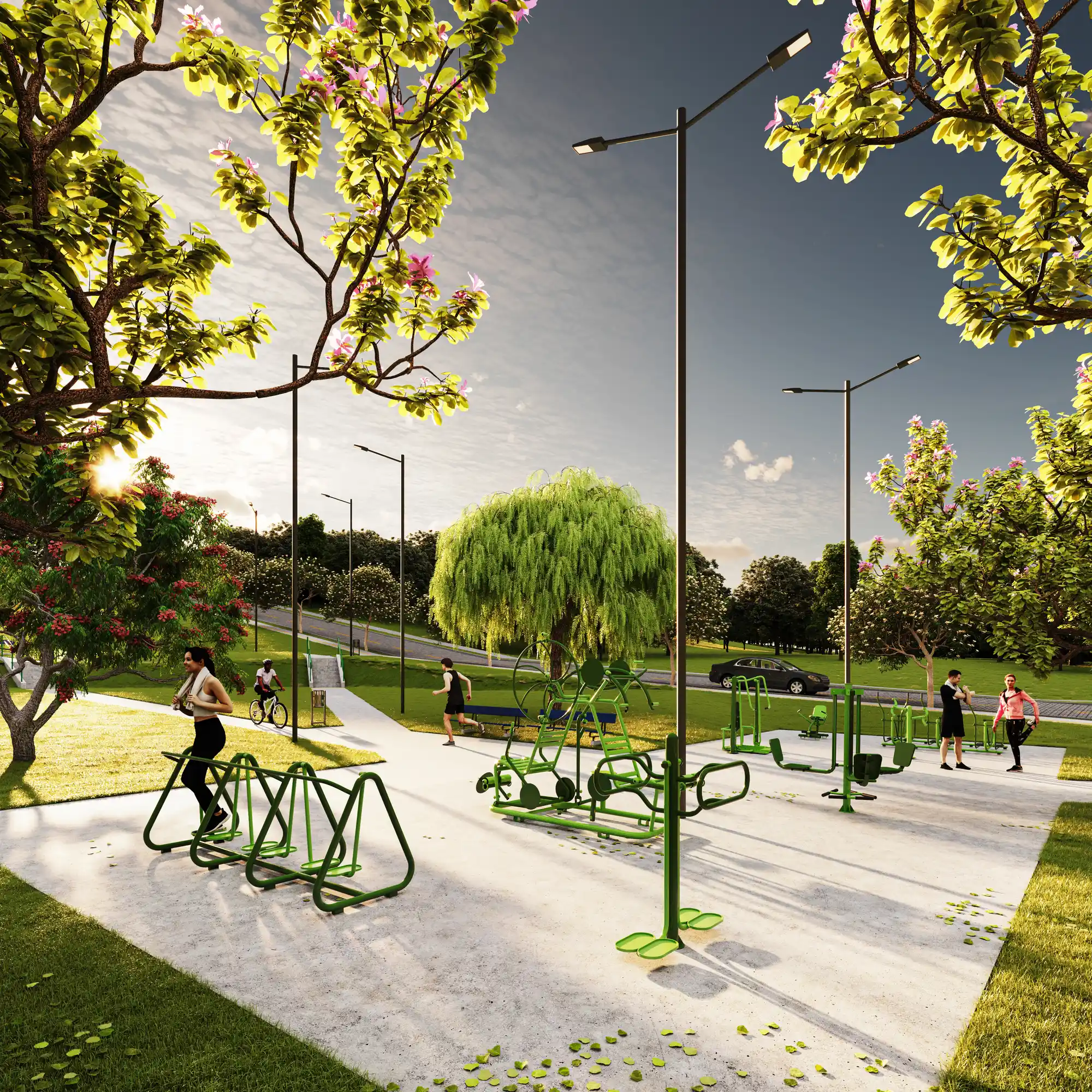 Academia ao ar livre na Praça Las Casas