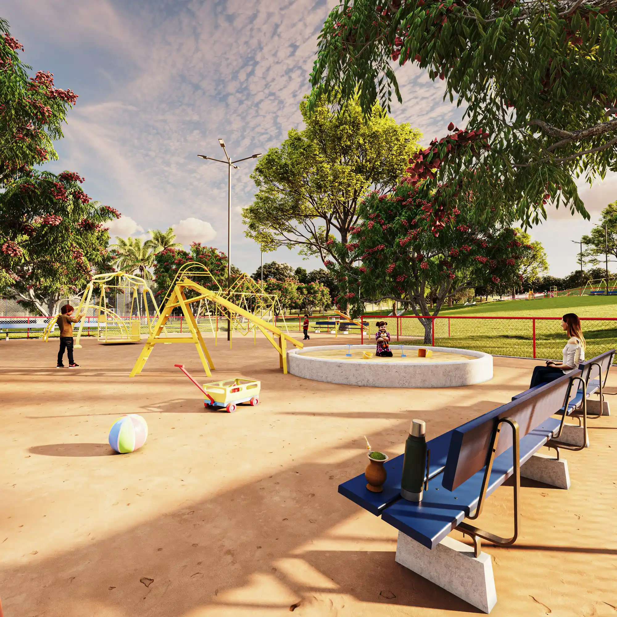 Playground juvenil na Praça Las Casas